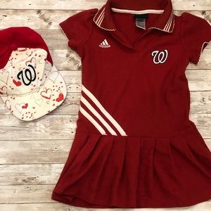Girls Adidas Washington Nationals Dress & Hat